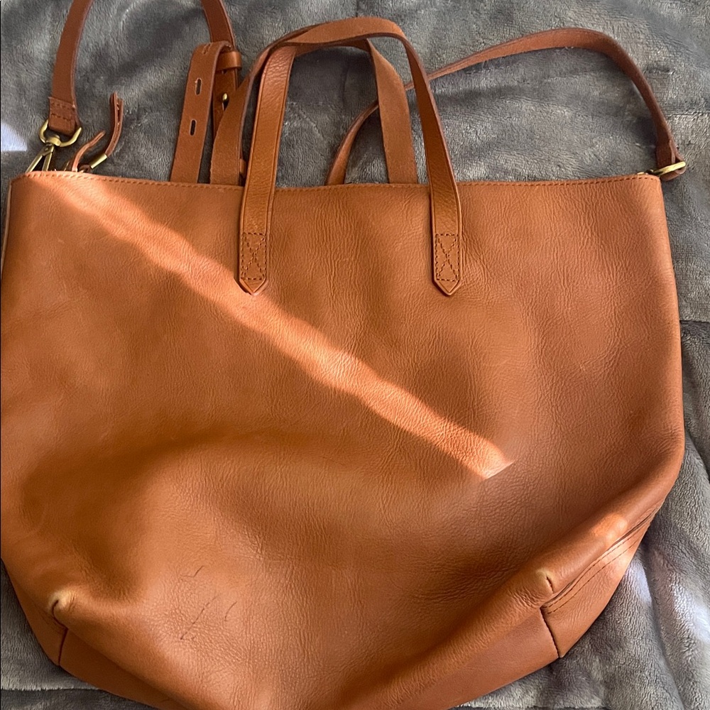 Madewell Rich Brown Leather Tote